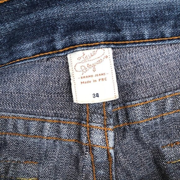 VINTAGE True Religion Jeans Size 34 Red Horseshoe - Picture 5 of 10